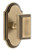 Grandeur Hardware - Arc Short Plate Single Dummy with Carre Knob in Vintage Brass - ARCCAR - 897454