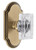 Grandeur Hardware - Arc Short Plate Single Dummy with Carre Crystal Knob in Vintage Brass - ARCCCR - 897462