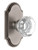 Grandeur Hardware - Arc Short Plate Single Dummy with Chambord Crystal Knob in Antique Pewter - ARCCHM - 897463