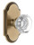 Grandeur Hardware - Arc Short Plate Single Dummy with Chambord Crystal Knob in Vintage Brass - ARCCHM - 897470
