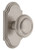 Grandeur Hardware - Arc Short Plate Single Dummy with Circulaire Knob in Satin Nickel - ARCCIR - 897475