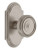 Grandeur Hardware - Arc Short Plate Single Dummy with Soleil Knob in Satin Nickel - ARCSOL - 897530