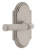 Grandeur Hardware - Arc Short Plate Single Dummy with Soleil Lever in Satin Nickel - ARCSLL - 897568