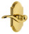 Grandeur Hardware - Arc Short Plate Single Dummy with Bellagio Lever in Lifetime Brass - ARCBEL - 897573