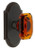 Grandeur Hardware - Arc Short Plate Double Dummy with Baguette Amber Crystal Knob in Timeless Bronze - ARCBCA - 897614