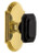 Grandeur Hardware - Arc Short Plate Double Dummy with Baguette Black Crystal Knob in Lifetime Brass - ARCBCB - 897618