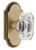 Grandeur Hardware - Arc Short Plate Double Dummy with Baguette Clear Crystal Knob in Vintage Brass - ARCBCC - 897630