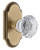 Grandeur Hardware - Arc Short Plate Double Dummy with Brilliant Crystal Knob in Vintage Brass - ARCBLT - 897638