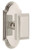 Grandeur Hardware - Arc Short Plate Double Dummy with Carre Knob in Polished Nickel - ARCCAR - 897650
