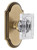 Grandeur Hardware - Arc Short Plate Double Dummy with Carre Crystal Knob in Vintage Brass - ARCCCR - 897661