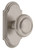 Grandeur Hardware - Arc Short Plate Double Dummy with Circulaire Knob in Satin Nickel - ARCCIR - 897674