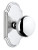 Grandeur Hardware - Arc Short Plate Double Dummy with Fifth Avenue Knob Knob in Bright Chrome - ARCFAV - 897694