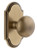 Grandeur Hardware - Arc Short Plate Double Dummy with Fifth Avenue Knob Knob in Vintage Brass - ARCFAV - 897700