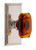 Grandeur Hardware - Carre Short Plate Single Dummy with Baguette Amber Crystal Knob in Polished Nickel - CARBCA - 897773
