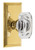 Grandeur Hardware - Carre Short Plate Single Dummy with Baguette Clear Crystal Knob in Lifetime Brass - CARBCC - 897786
