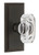 Grandeur Hardware - Carre Short Plate Single Dummy with Baguette Clear Crystal Knob in Timeless Bronze - CARBCC - 897790