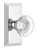 Grandeur Hardware - Carre Short Plate Single Dummy with Bordeaux Crystal Knob in Bright Chrome - CARBOR - 897801