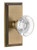 Grandeur Hardware - Carre Short Plate Single Dummy with Bordeaux Crystal Knob in Vintage Brass - CARBOR - 897807