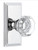 Grandeur Hardware - Carre Short Plate Single Dummy with Chambord Crystal Knob in Bright Chrome - CARCHM - 897824