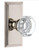 Grandeur Hardware - Carre Short Plate Single Dummy with Chambord Crystal Knob in Polished Nickel - CARCHM - 897827