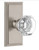 Grandeur Hardware - Carre Short Plate Single Dummy with Chambord Crystal Knob in Satin Nickel - CARCHM - 897828