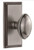 Grandeur Hardware - Carre Short Plate Single Dummy with Eden Prairie Knob in Antique Pewter - CAREDN - 897846