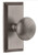 Grandeur Hardware - Carre Short Plate Single Dummy with Fifth Avenue Knob in Antique Pewter - CARFAV - 897854
