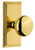 Grandeur Hardware - Carre Short Plate Single Dummy with Fifth Avenue Knob in Lifetime Brass - CARFAV - 897856