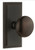 Grandeur Hardware - Carre Short Plate Single Dummy with Fifth Avenue Knob in Timeless Bronze - CARFAV - 897860