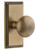 Grandeur Hardware - Carre Short Plate Single Dummy with Fifth Avenue Knob in Vintage Brass - CARFAV - 897861