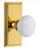 Grandeur Hardware - Carre Short Plate Single Dummy with Hyde Park Knob in Lifetime Brass - CARHYD - 897864