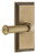 Grandeur Hardware - Carre Short Plate Single Dummy with Georgetown Lever in Vintage Brass - CARGEO - 897915