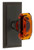 Grandeur Hardware - Carre Short Plate Double Dummy with Baguette Amber Crystal Knob in Timeless Bronze - CARBCA - 897974