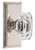 Grandeur Hardware - Carre Short Plate Double Dummy with Baguette Clear Crystal Knob in Polished Nickel - CARBCC - 897987