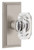 Grandeur Hardware - Carre Short Plate Double Dummy with Baguette Clear Crystal Knob in Satin Nickel - CARBCC - 897988