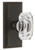 Grandeur Hardware - Carre Short Plate Double Dummy with Baguette Clear Crystal Knob in Timeless Bronze - CARBCC - 897989