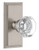 Grandeur Hardware - Carre Short Plate Double Dummy with Chambord Crystal Knob in Satin Nickel - CARCHM - 898027