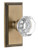 Grandeur Hardware - Carre Short Plate Double Dummy with Chambord Crystal Knob in Vintage Brass - CARCHM - 898029
