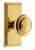 Grandeur Hardware - Carre Short Plate Double Dummy with Circulaire Knob in Lifetime Brass - CARCIR - 898031