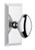 Grandeur Hardware - Carre Short Plate Double Dummy with Eden Prairie Knob in Bright Chrome - CAREDN - 898046