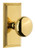 Grandeur Hardware - Carre Short Plate Double Dummy with Fifth Avenue Knob in Lifetime Brass - CARFAV - 898055