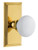 Grandeur Hardware - Carre Short Plate Double Dummy with Hyde Park Knob in Lifetime Brass - CARHYD - 898063