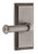 Grandeur Hardware - Carre Short Plate Double Dummy with Georgetown Lever in Antique Pewter - CARGEO - 898100