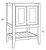 CNC Cabinetry Vanguard Indigo Bath Cabinet - VOB4221