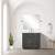 Lexora - Abbey 36" W x 22" D Black Oak Single Bath Vanity and White Quartz Top - LVA36SJ200