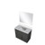 Lexora - Abbey 36" W x 22" D Black Oak Single Bath Vanity White Quartz Countertop and 34 in Mirror - LVA36SJ210