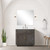Lexora - Abbey 36" W x 22" D Brown Oak Single Bath Vanity and Cultured Marble Top - LVA36SK300