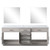 Lexora - Abbey 84" W x 22" D White Oak Double Bath Vanity Carrara Marble Countertop and 34 in Mirrors - LVA84DM110