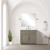 Lexora - Abbey 36" W x 22" D Grey Oak Single Bath Vanity White Quartz Countertop and 34 in Mirror - LVA36SR210