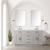 Lexora - Abbey 60" W x 22" D White Oak Double Bath Vanity and White Quartz Top - LVA60DM200